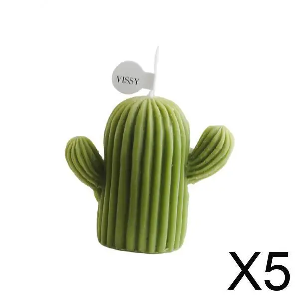 Vela de Cactus Adorable, Vela de Pilar Aromática de Cera de Soja para Centro de Mesa, Recuerdo de Boda o San Valentín