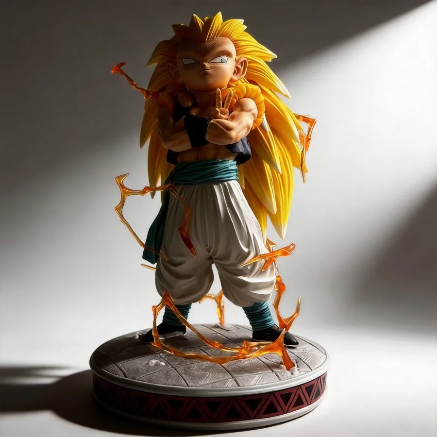 

Фигурка Dragon Ball Gotenks Super Saiyan 3, 23 см, в наличии, коллекционная модель аниме, игрушка, подарок, украшение