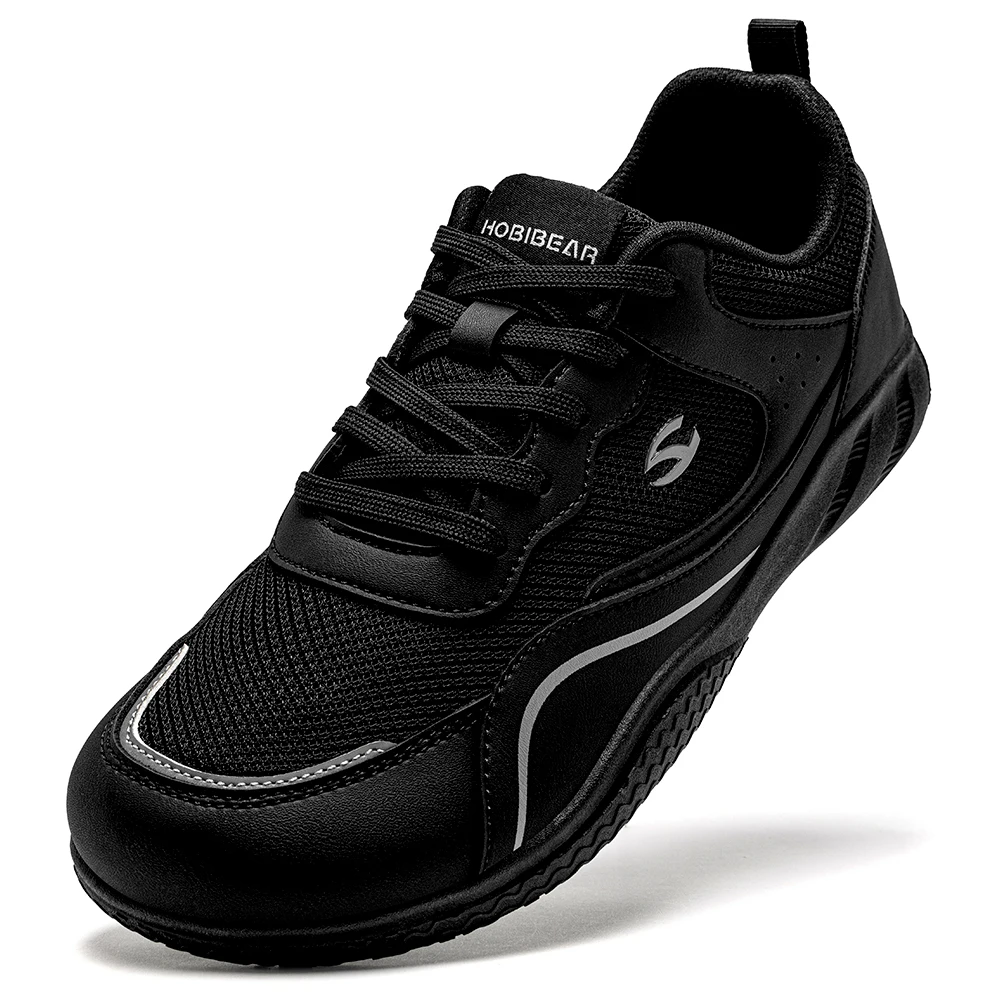 HOBIBEAR Herren-Schuhe mit breiter Zehenpartie, Barfuß-Walking-Sneaker, Outdoor-Reise-Laufschuhe zum Schnüren für Unisex – Detail 13