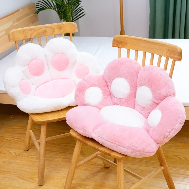 Soft Bear Paw Stuffed Pillow, Animal Seat Cushion, Plush Sofa, Indoor Floor, Home Chair Decor, Children, Girls Gift, Winter, 1Pc