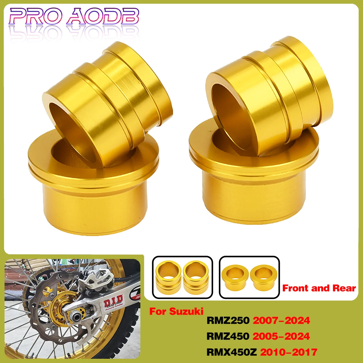 

Motorcycle CNC aluminum accessories front and rear Wheel Hub Spacer For Suzuki RMZ250 RMZ450 RMX450Z RMZ 250 2005-2024 Dirt Bike