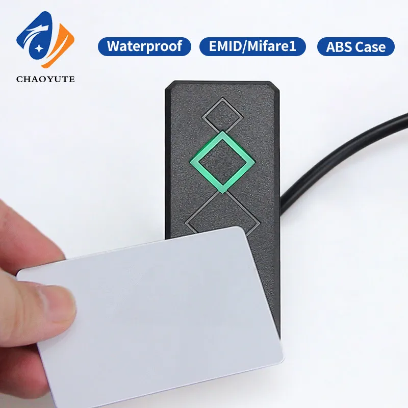 

Waterproof Access Control Card Reader with Blue and Green Indicator Lights WG26/34 Access Control System NFC ID/IC Card Reader