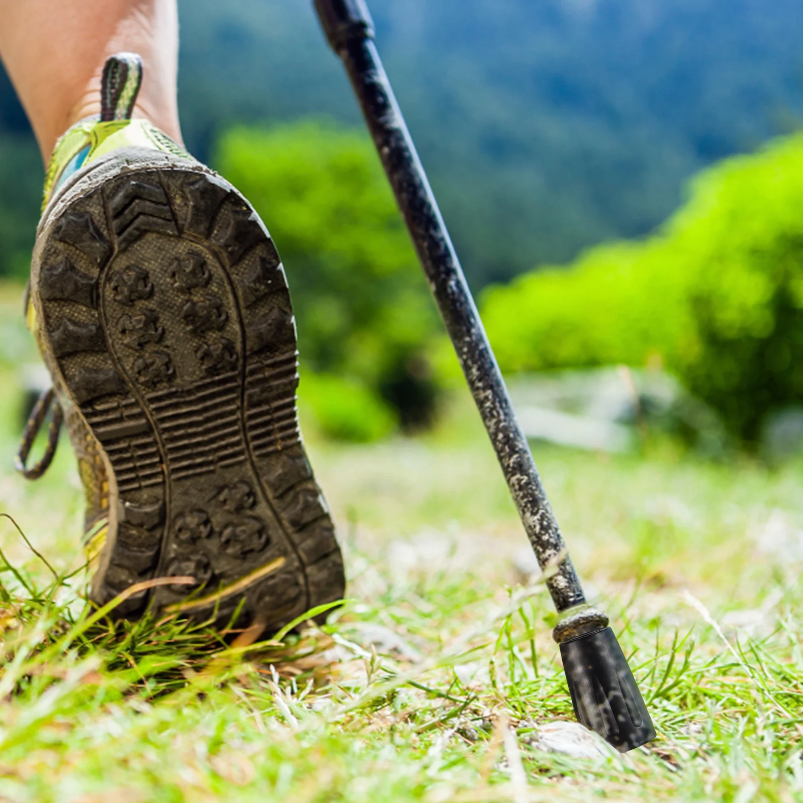 

4Pcs Trekking Pole Tip Caps Walking Sticks Caps Durable Tpr Replacement Tips for Hiking Climbing Anti Slip Protector