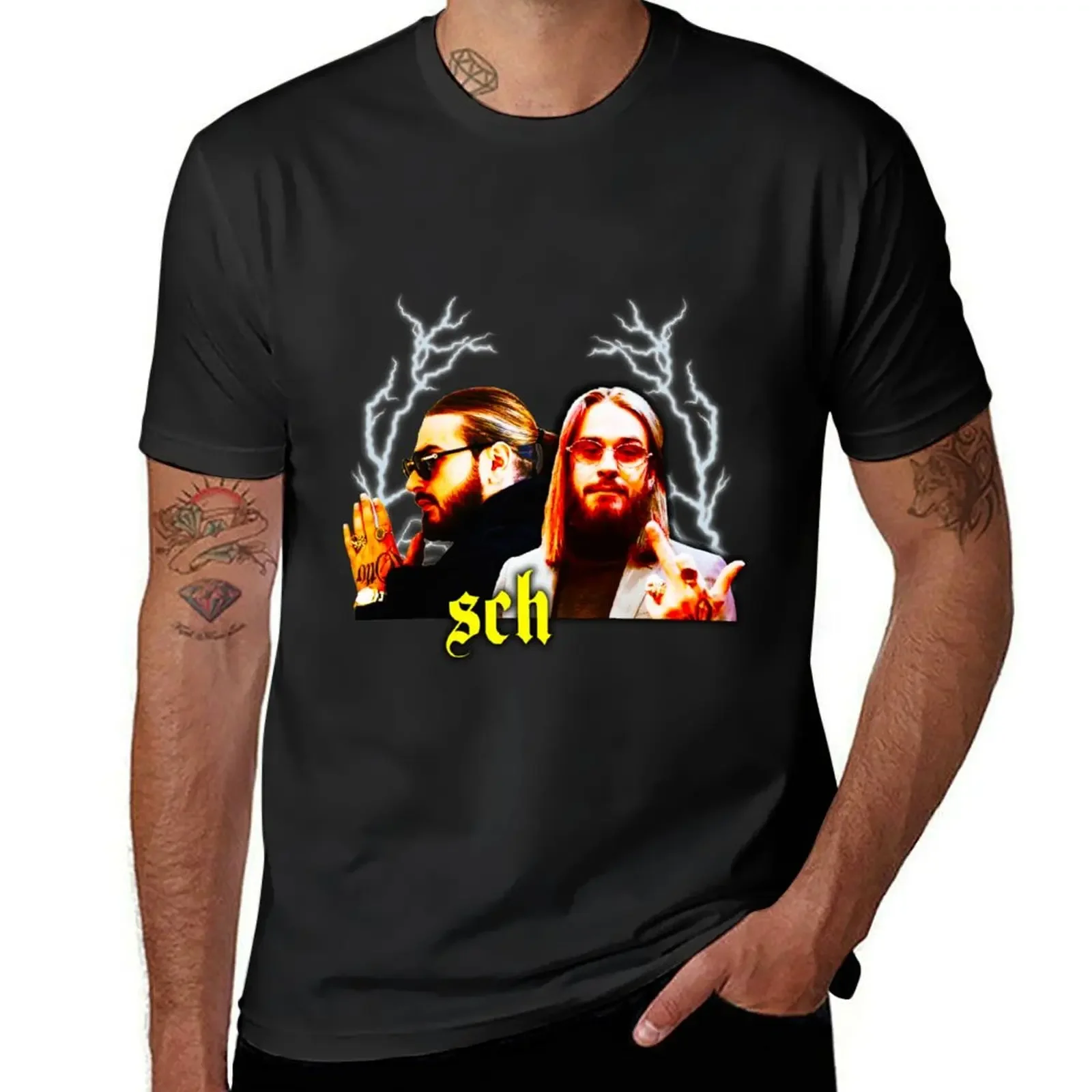

SCH - Raijingod T-Shirt summer top summer clothes shirts graphic baggy shirts mens plain t shirts