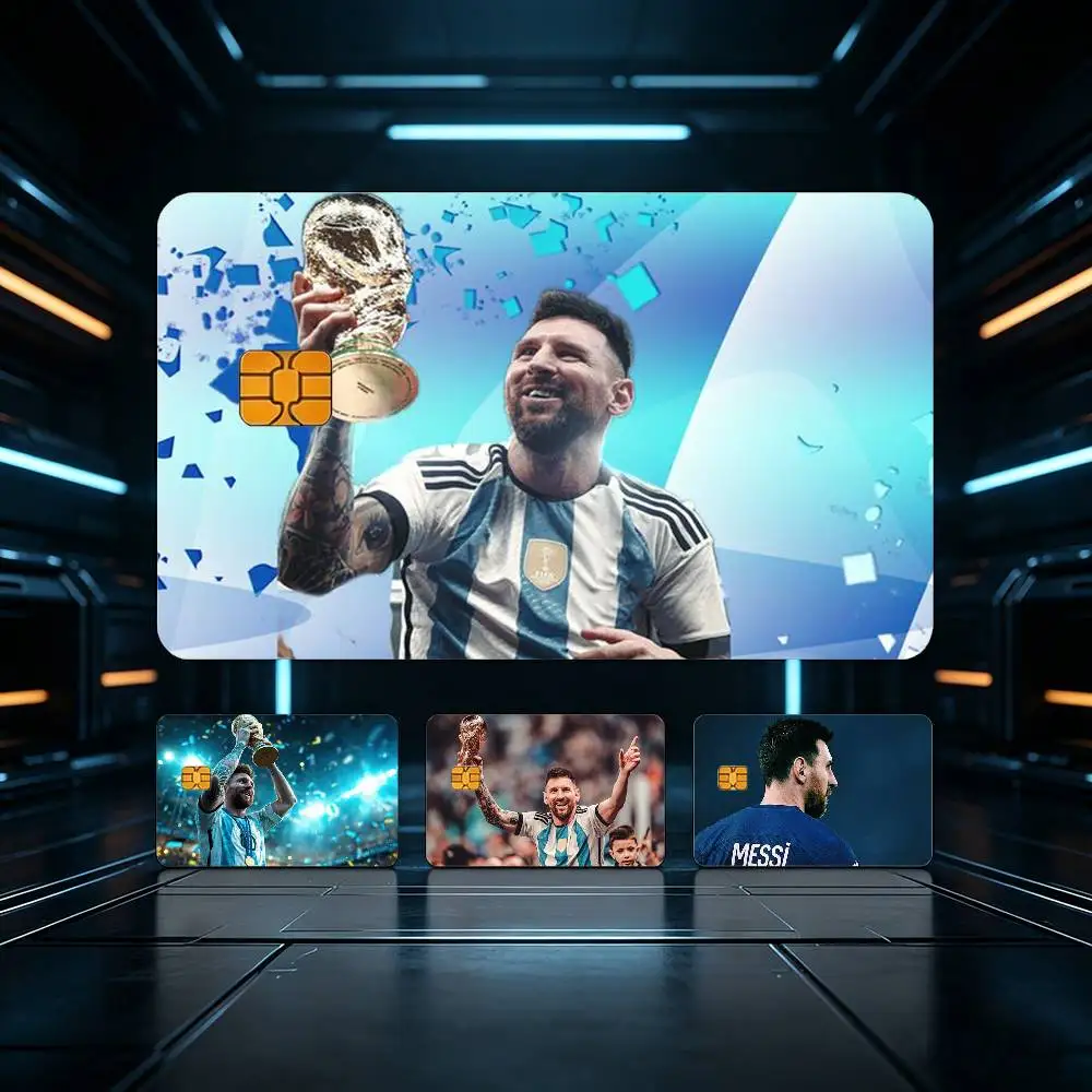 

Legend football player Messi HD Waterproof Card Skins Protective Stickers for Credit Bank Game Cards