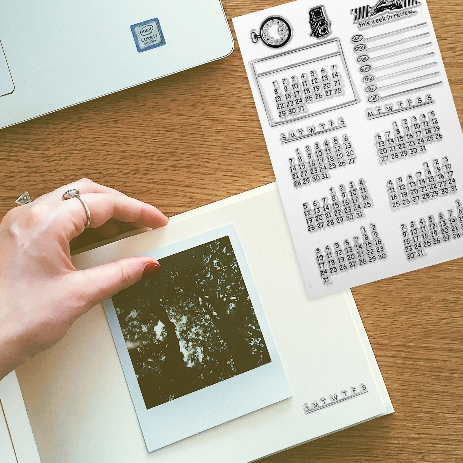 

Calendar Silicone Stamp for Diary Planner Clear Blocks Tools Dates Months Transparent Scrapbooking Supplies Stamps Notebooks