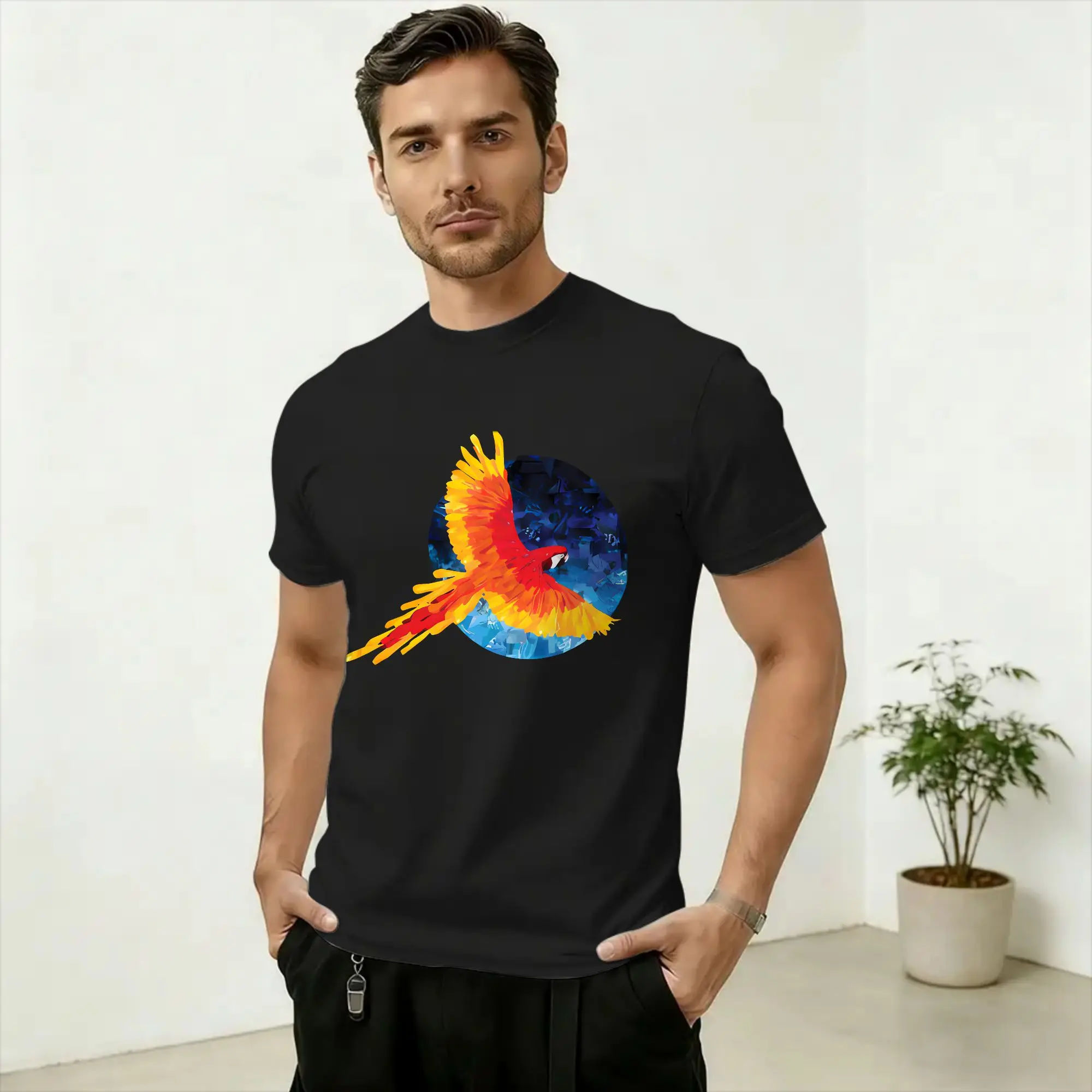 Tame Impala Portrait R Men T Shirt  Funny Tee Shirt Short Sleeve Round Neck T-Shirt Cotton Plus Size Tops