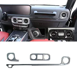3pcs Car Interior Real Carbon Dash Cover Central Control Side Air Outlet Trim For Mercedes Benz G-Class W464 G500 G63 2019-2023