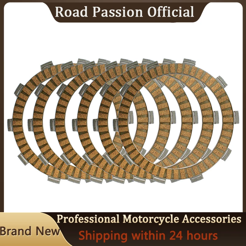 Road Passion 6pcs Motorcycle Clutch Friction Plates Kit For HONDA XR250R XR 250 R 1984-2004  XR250 III 2003 XR250L L 1991-1996