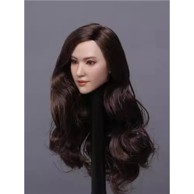 

GC015 1/6 Scale Beautiful Asian Face Crystal Liu Head Sculpt Long Curly Hair Head Carving Model for 12" PH JIAOU Doll Figure