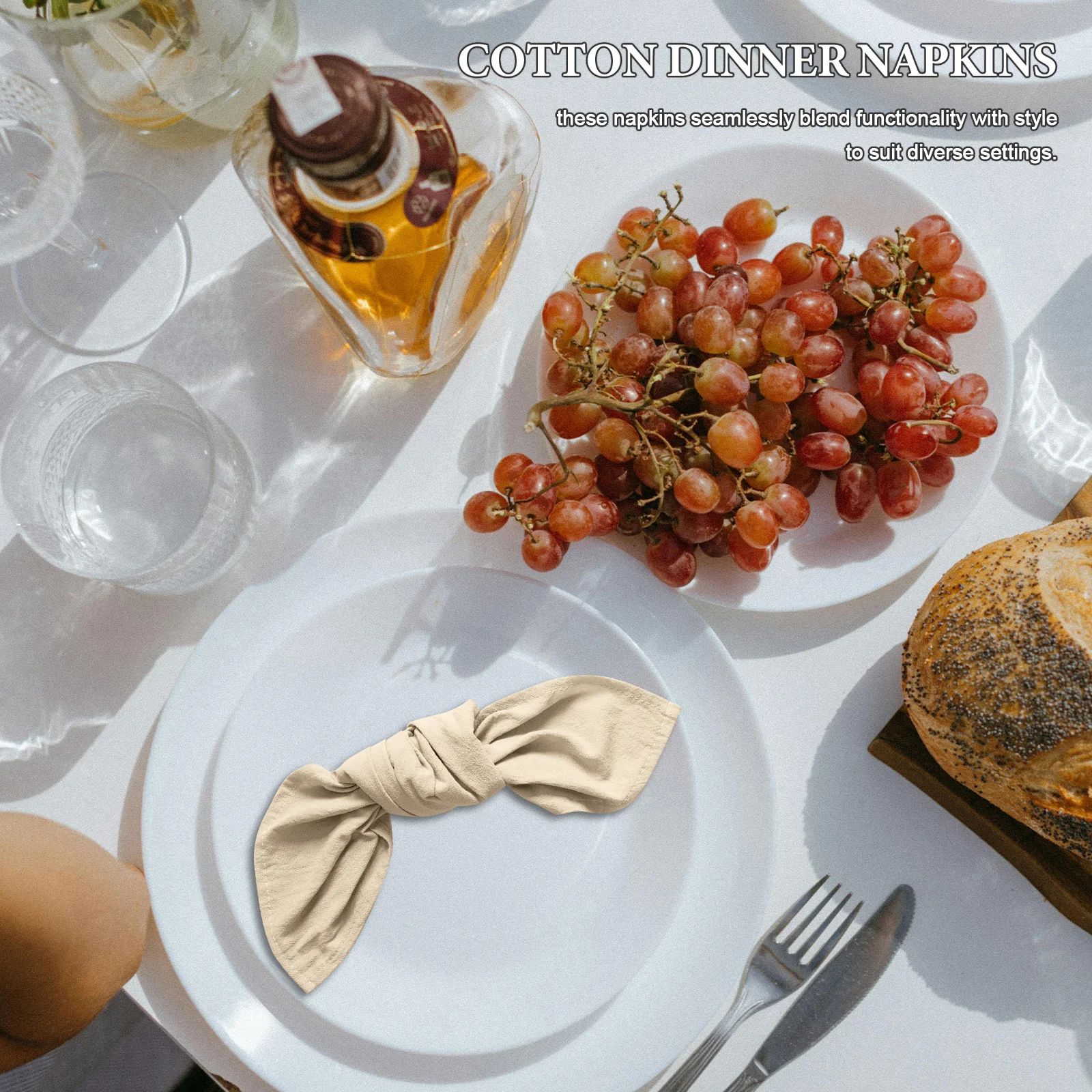 

12Pcs Cotton Dinner Napkins Soft Washable Reusable Olive Green 40Cm Square Natural Cloth Napkins for Weddings Parties