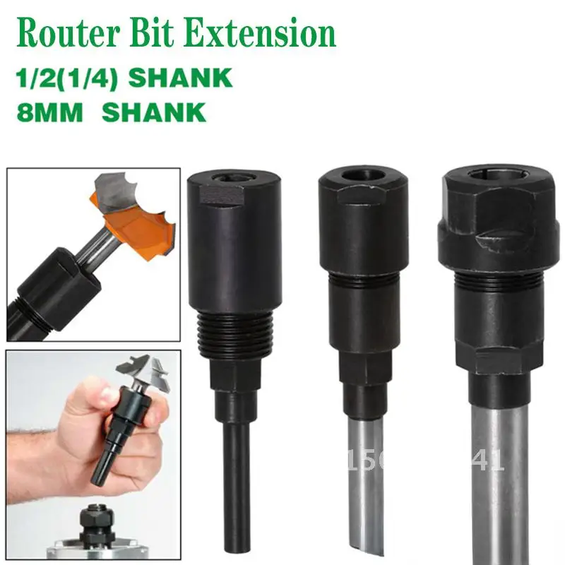 Extension Milling Cutter Router Bit Converter Collet Engraving Machine Accessories 1/4