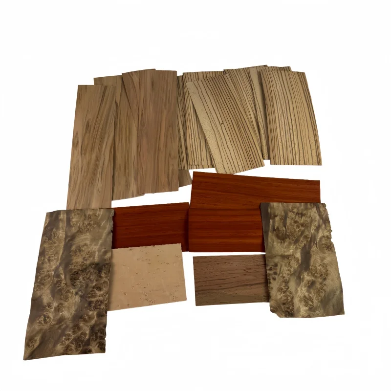 

0.5mm（Mixed Veneer Sheets Pack） Natural Wood Veneer Offcuts Exotic Veneer DIY Craft Material Guitar body veneer