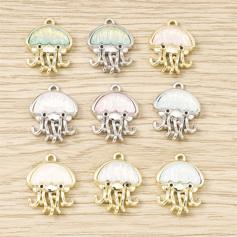 5 Stück niedliche Kristall-Anhänger mit Meerestier-Motiven (Schildkröte, Krabbe) für die Schmuckherstellung, Ohrringe, Anhänger, Halsketten, DIY-Handarbeiten, Bastelzubehör – Detail 5