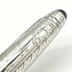 Lanlan MB 163 Fountain Rollerball Pen Elephant Engraved Red Diamonds Clip 80 Days Around The World Doué Classique