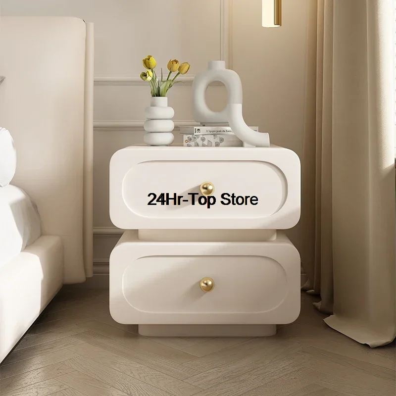 

Italian White Nightstands Modern Organizers Wood Drawers Narrow Nightstands Center Simple Table De Chevet Bedroom Furnitures