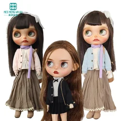Doll clothes Fashionable knitted cardigans, long skirts, jeans fit Blyth OB22 OB24 Doll Accessories Toy Gifts