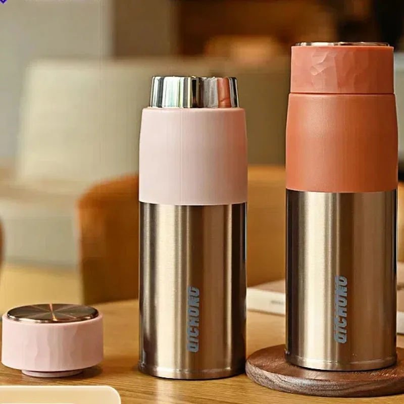 

316 stainless steel vacuum cup, portable and compact cold water bottle, anti slip, fashionable and simple cup