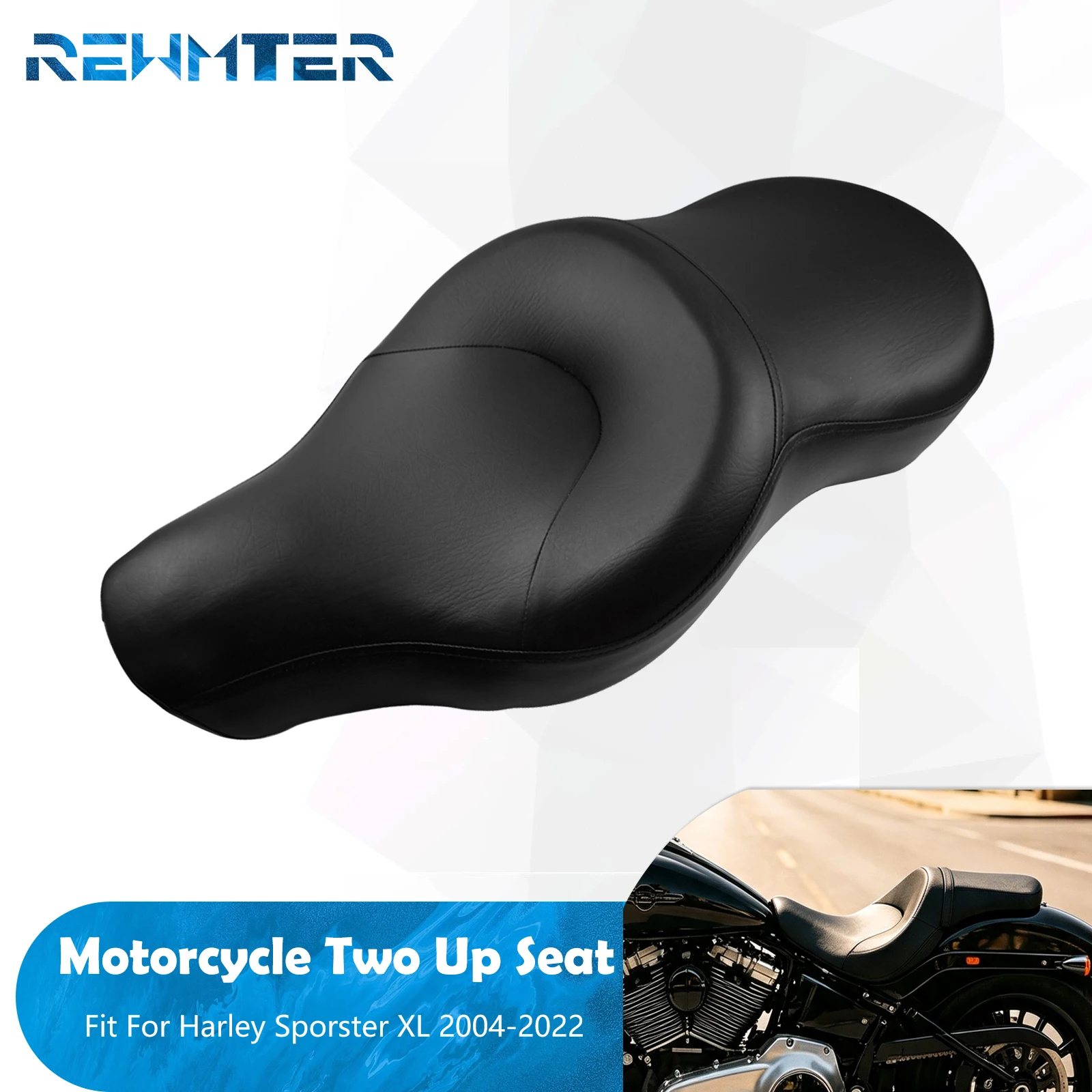 Motorcycle Two UP Seat Driver Passenger Front Rear Seat For Harley Sportster XL883 XL1200 48 Forty Eight Iron Low 2004 -2022
