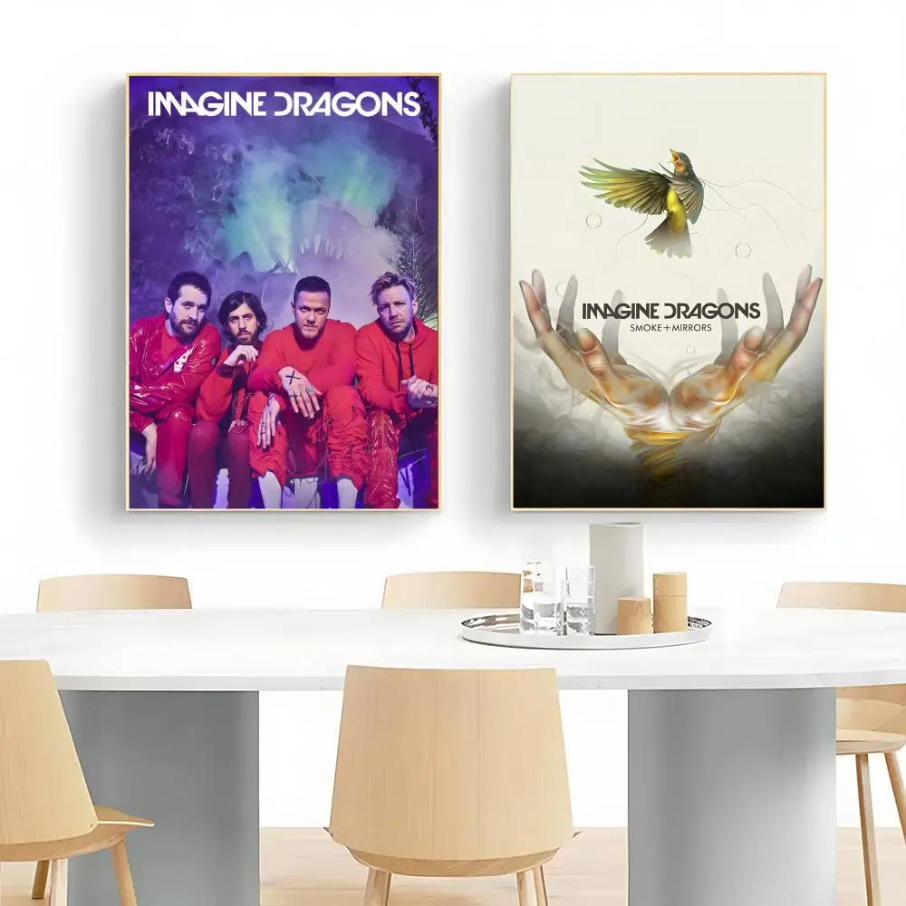 Alternative Rock Superstars Rock Band Imagine D-Dragons Poster Wall Art Print Poster Decorative Mural Home Decor Gift Unframed
