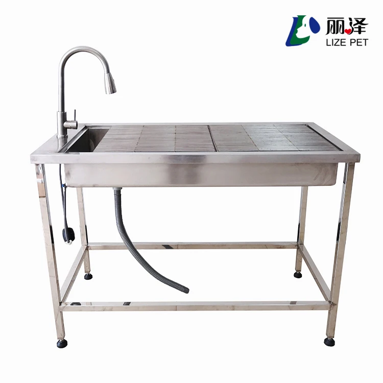 PET Veterinary Operating Table Price Stainless Steel Veterinary Simple Wet Operating Table Multifunctional Treatment Table