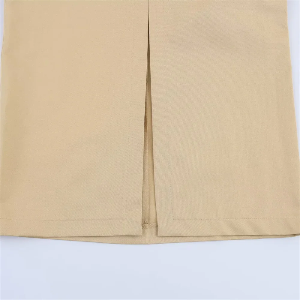 Cintura da donna Design incrociato Abito midi Tasca con cerniera Decorazione Primavera/Estate Nuovo abbigliamento da donna