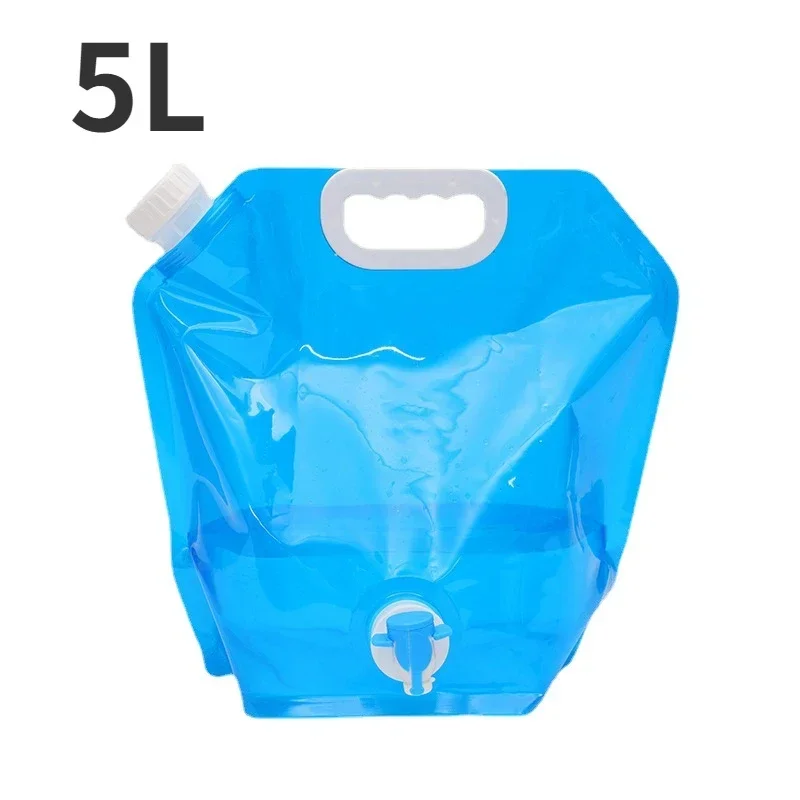 

5/10L Camping Water Bag Portable Folding Water Bucket Large Water Container Outdoor Travel Collapsible Pouch Can Camping Supplie