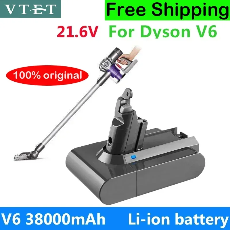 FOR Dyson 21.6V V6 Dc58 Dc59 Dc62 Dc74 Sv09 Sv07 Sv03 965874-02  Original 38000mah Lithium Ion Battery of Vacuum Cleaner Battery