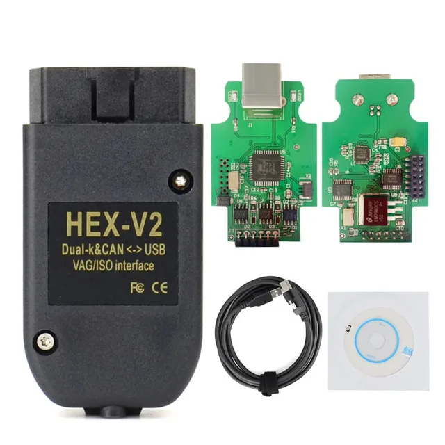 С логотипом VAGCOM 22,3 HEX V2 USB интерфейс женский vag 22,3 многоязычный ATMEGA162 + 16V8 + FT232RQ
