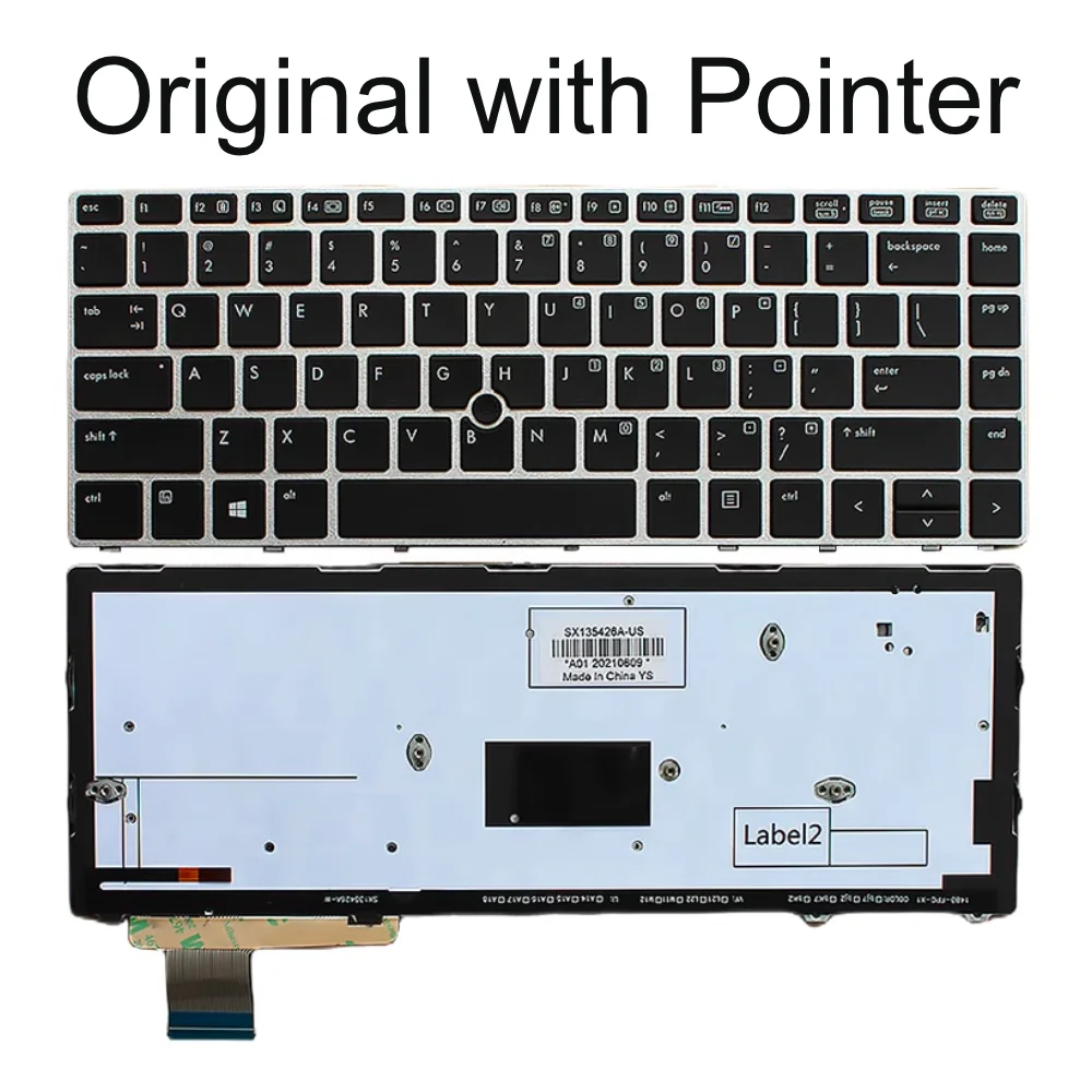 Imagem -03 - Backlit Keyboard para hp Elitebook Folio us Inglês Backlight 9470m 9470 9480 9480m 702843001 697685 Novo us