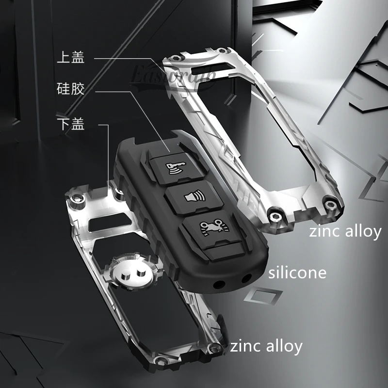 Car Zinc Alloy Key Case Cover Holder Chain For Honda Forza 250 350 X-ADV 750 SH150i Super Cup SH300 150 PCX 125 SH125 JpADV150