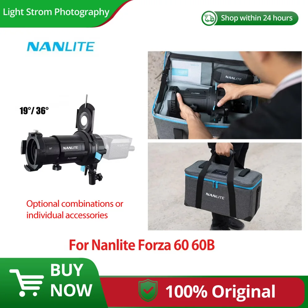 

Nanlite Nanguang Dedicated Imaging Lens Lighting Modifiers Projection Spotlight Mount 19° 36° Photo accessory for 60 60B