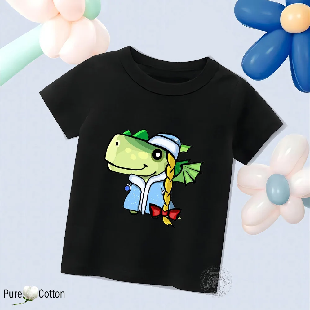 Summer new kids T-shirt Cotton cartoon Print T-shirt Fashion Boys Girls clothes Short sleeve Kawaii Dinosaur casual top for kids