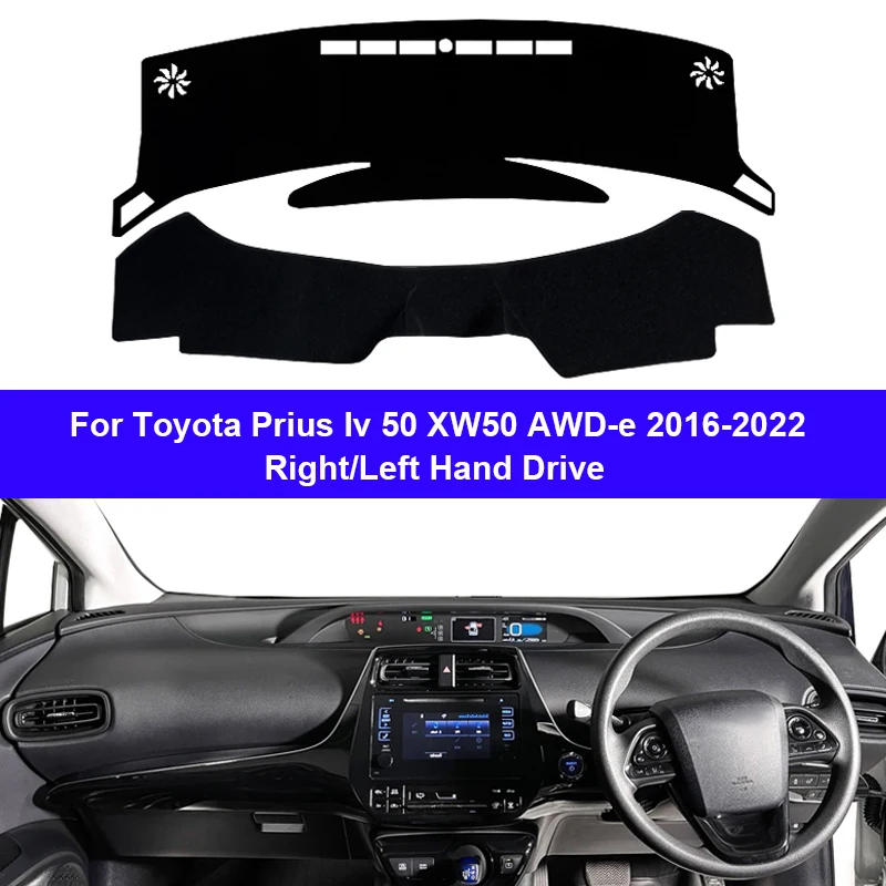 Car Dashboard Cover Dash Mat Carpet Cape for Toyota Prius Ⅳ 50 XW50 AWD-e 2016 - 2022 Anti-sun Shade Auto Inner Protector Rug