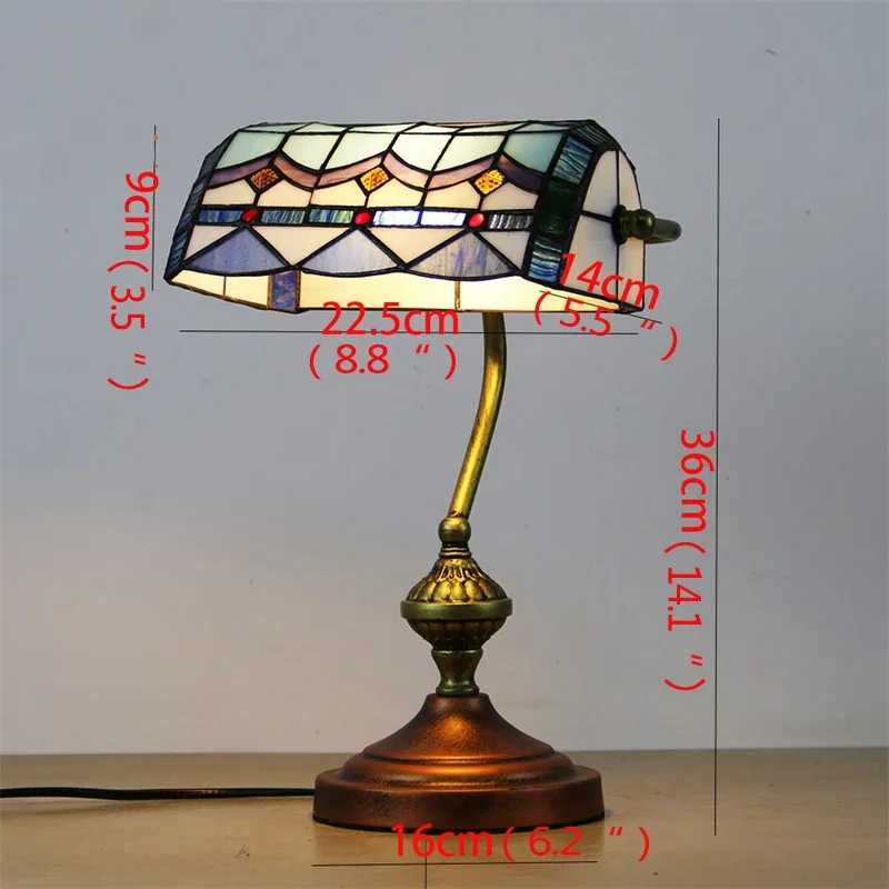 SEAN Tiffany tafellamp LED moderne creatieve kleur glas nachtkastje bureaulamp decor voor thuis woonkamer slaapkamer