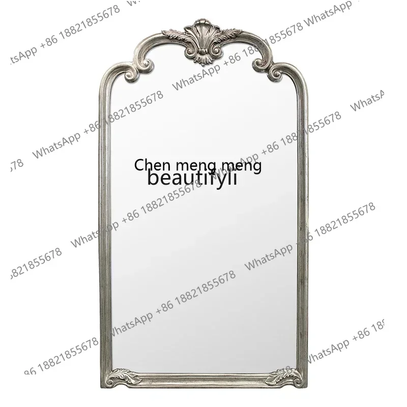 

N178 v European luxury carved full body clothing mirror wedding dress shop enlarged fitting mirror retro French large mirror