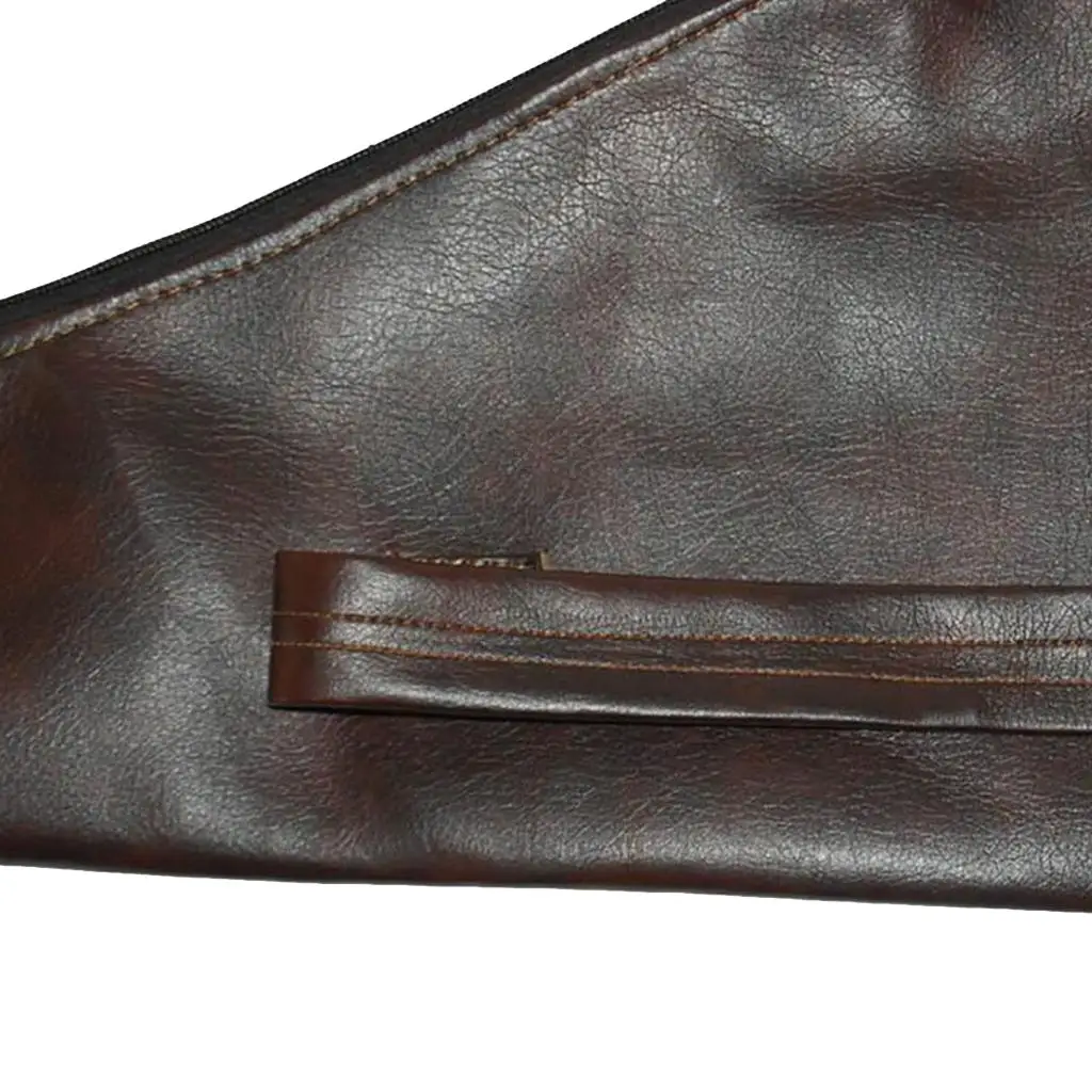 Waterproof Leather Bow Bag Traditional Archery Case Zippered Bow Cover for Hunting Recurve and Compound Bows