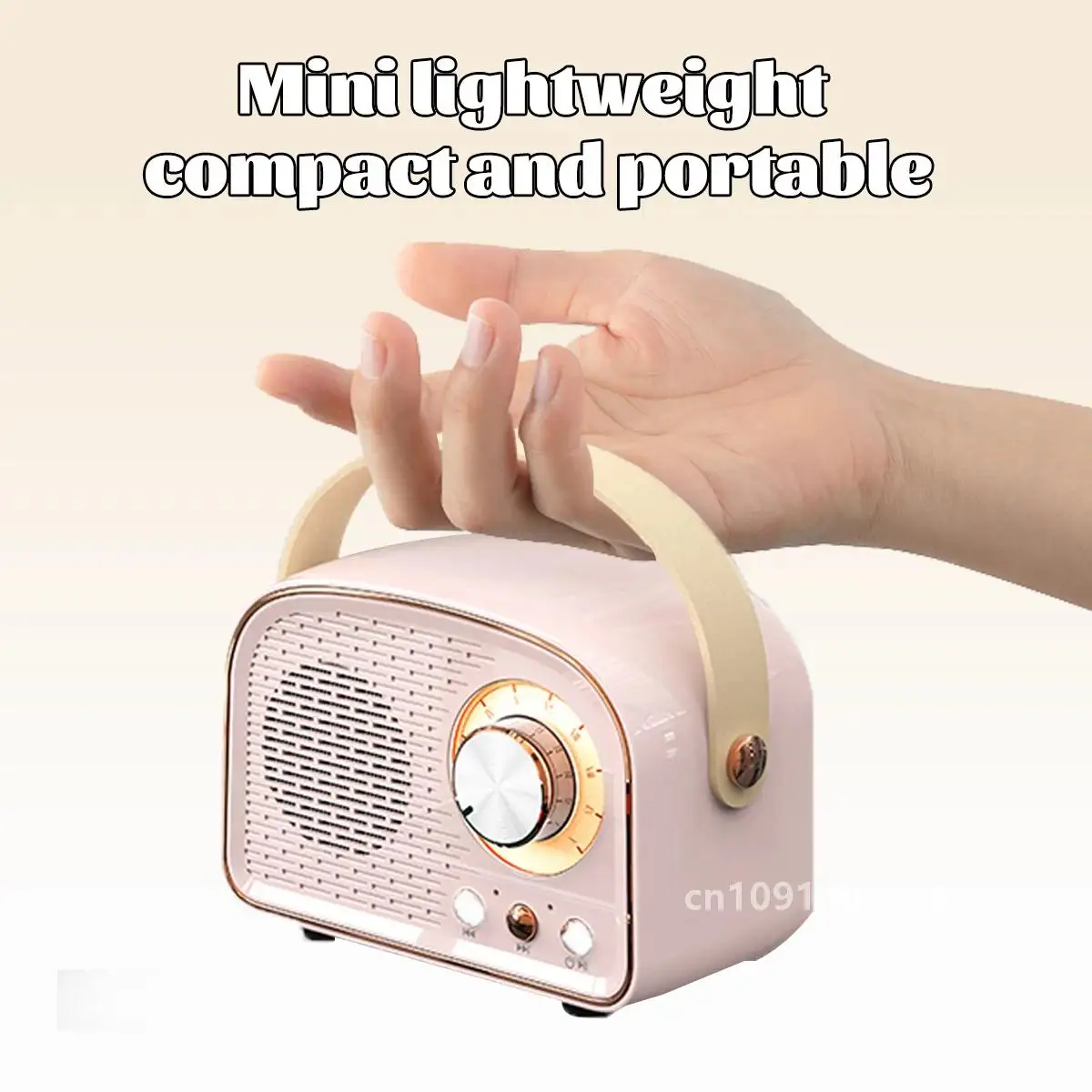 Retro Mini Radio Tragbarer FM-Empfänger TWS Stereo Bluetooth Lautsprecher Drahtloser klassischer Musik-Player TF/AUX/USB MP3 mit MIC