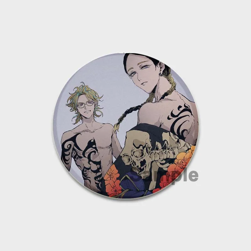 Tokyo Revengers Badges Haitani Brothers Ran Rindo Figures Anime Brooches Tintu Four Heavenly Kings Lapel Pins Handmade Jewelry