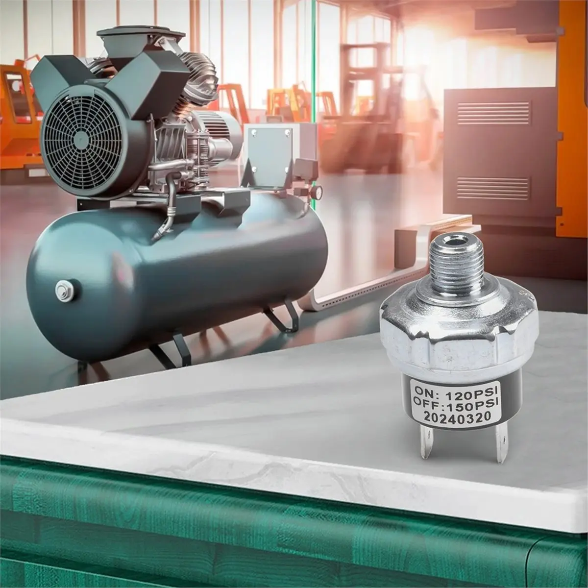 2026 New 12/24V Compressor Pressure Switch A: 170-200PSI-1/4NPT / B: 120-150PSI-1/8NPT for Air Tanktrainair Connections A