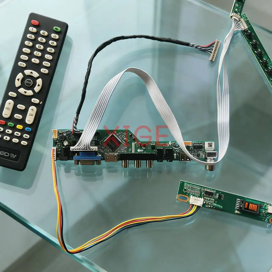 

For N121X4 TM121XG N121X5 HT12X12 LCD Screen Drive Controller Board DIY Kit 20 Pin LVDS 1024x768 USB+AV+VGA+HDMI 1024*768 1-CCFL