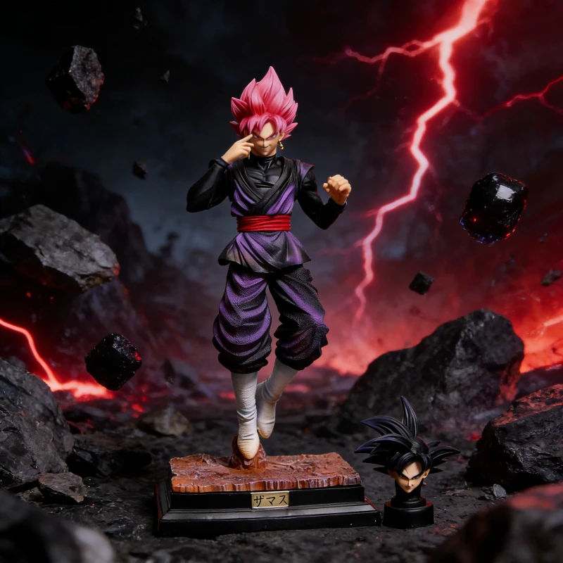 

Dragon Ball Super Saiyan Rose Goku Black Zamasu GK Statue Dual Face Design Anime Scene Collectible Figure Display Ornament