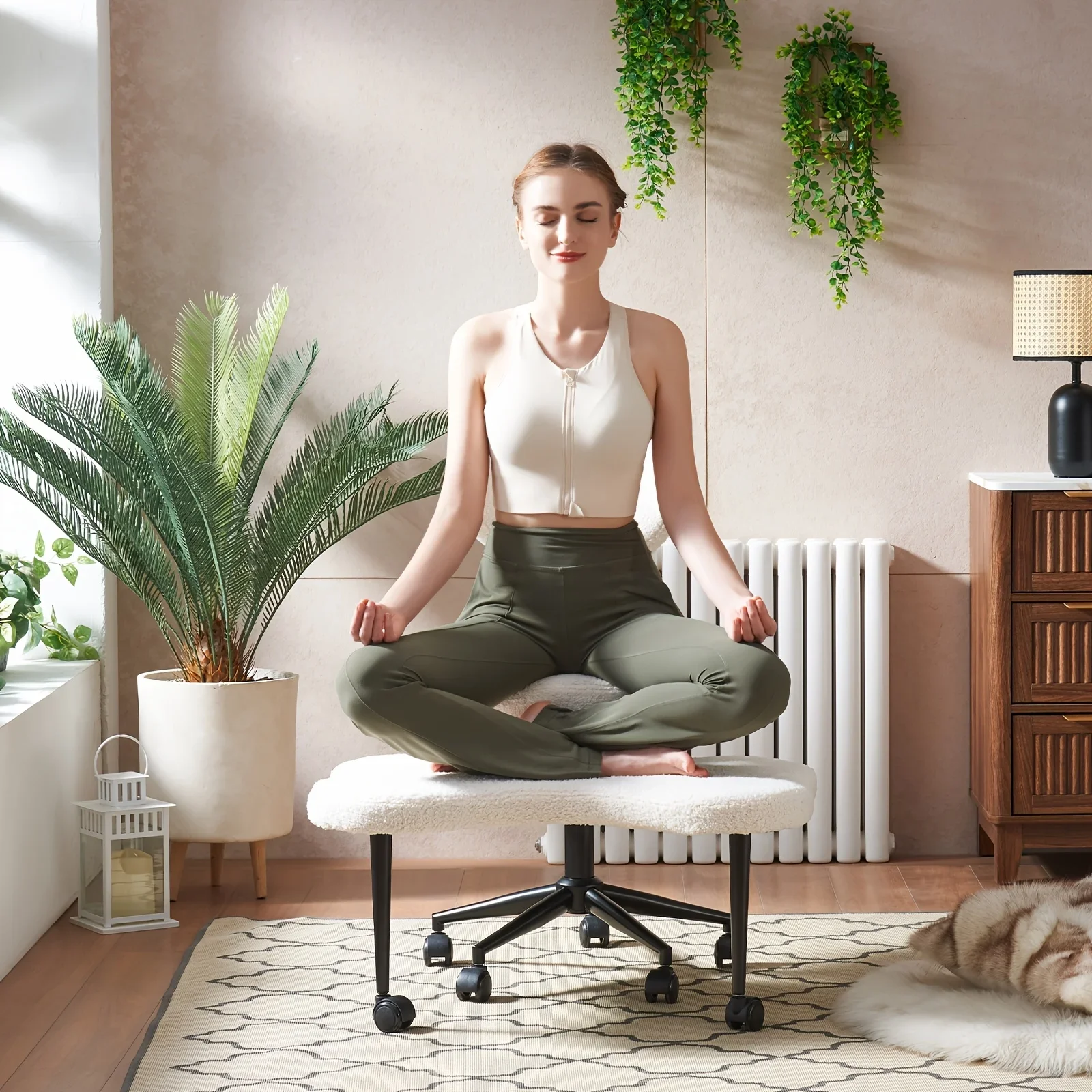 Customizable Cross Leg  - Meditation Chair with Wheels, ADHD Chair