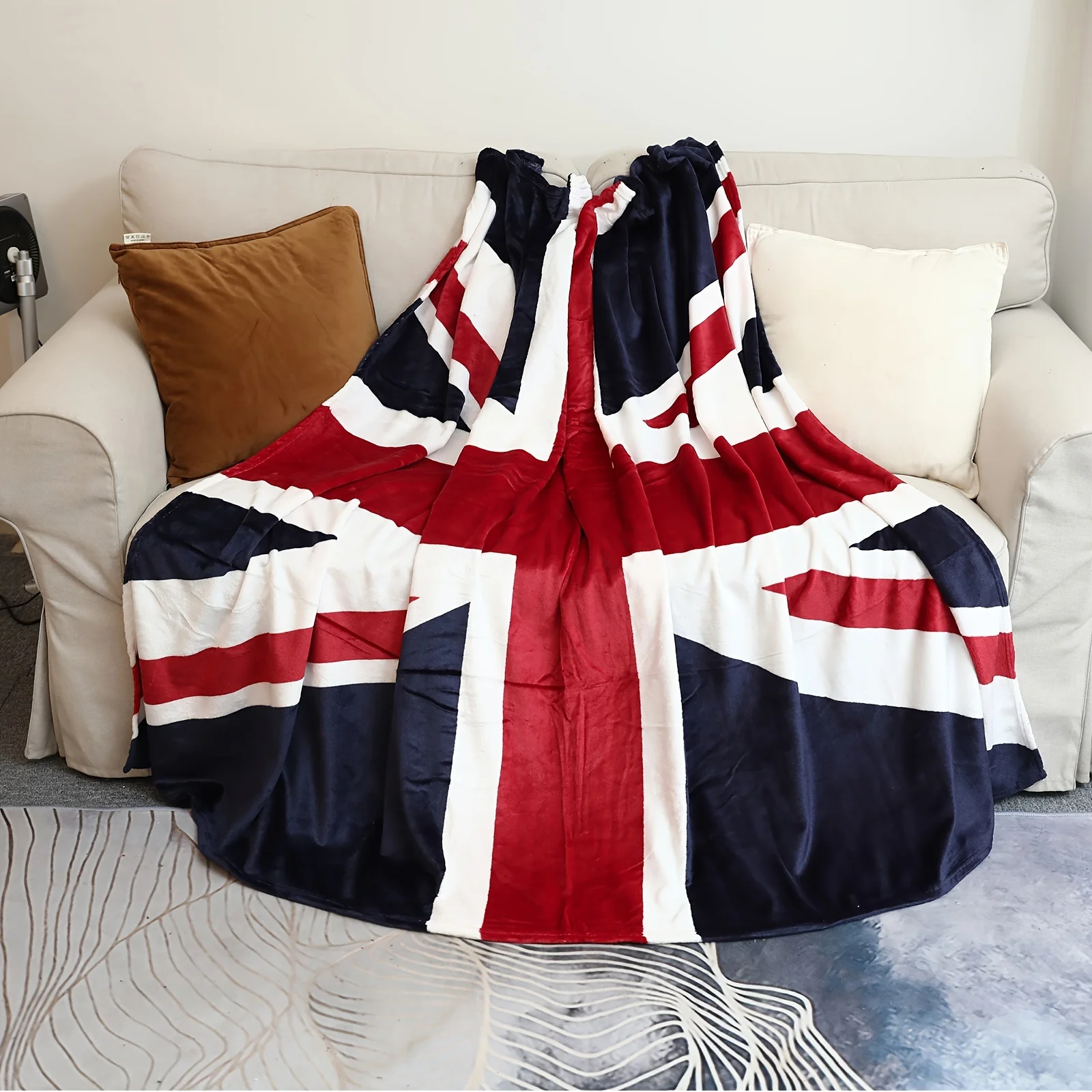 KACISSTY British Flag Flannel Blankets UK Union Jack Theme Throw Blanket Thin Quilts Office Nap Air Condition Quilt Gifts