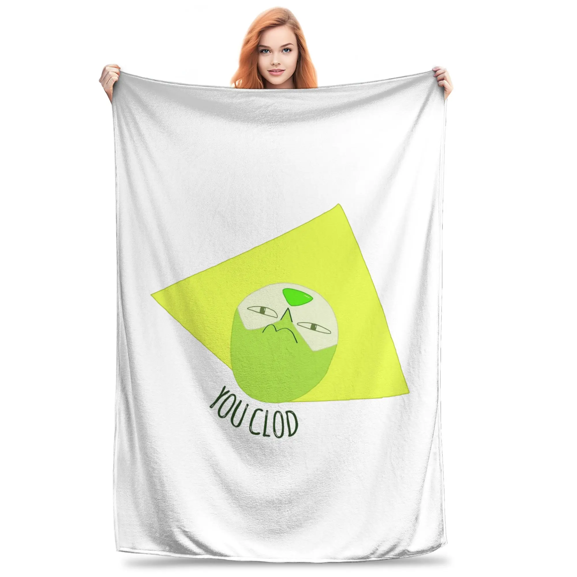 You Clod! Peridot Steven Universe. Blanket Soft Warm Flannel Throw Blanket Bedspread for Bed Living room Picnic Travel Home Sofa
