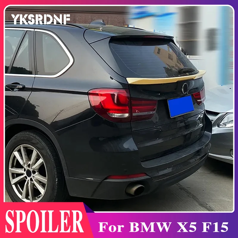 

Для BMW X5 F15 новый высококачественный АБС глянцевый черный/углеродное волокно вид задний Средний спойлер верхнее крыло 2014 2015 2016 2017 2018