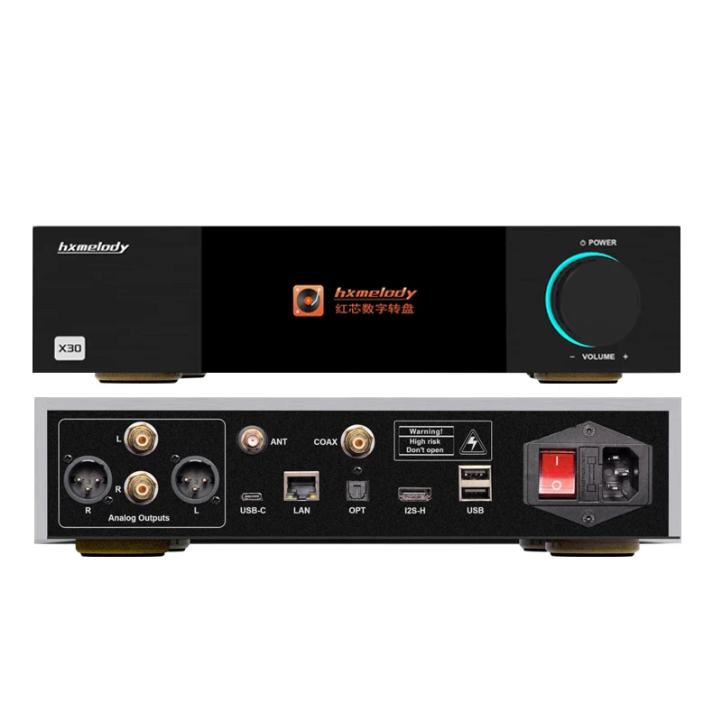 مشغل موسيقى Hxmelody X30 رقمي بدون فقدان، جهاز فك ترميز رقاقة AK4493S، شاشة لمس HIFI بلوتوث DLNA MQA