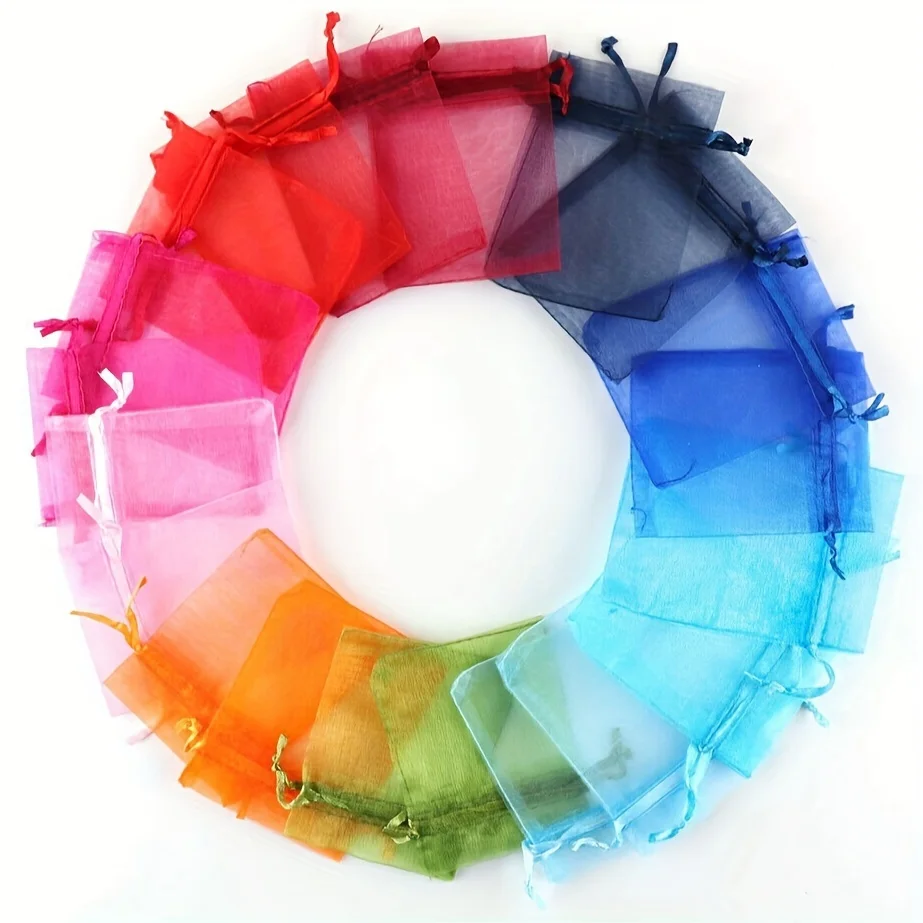 

20/40 pcs-10*15cm organza bundle bags for cosmetic gifts and packaging, mesh fabric bags