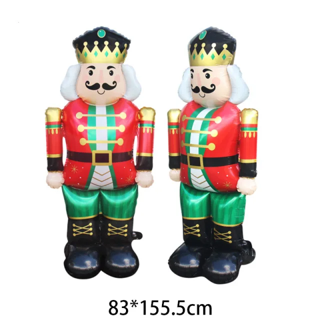 

2024 New Christmas Aluminum Film Balloon Santa Claus Elk Cane Elf Christmas Decoration Decoration Balloon