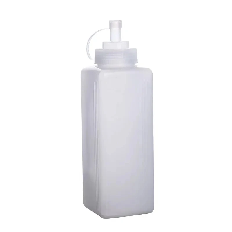 Large Caliber Plastic Squeeze Sauce Bottle, Kitchen Condiment Dispenser for Ketchup Salad Dressing Jam Vinegar Gravy